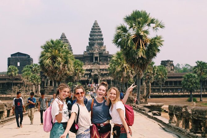 1-Day private Angkor Temple Tour with Sun Rise by Tuk Tuk from Siem Reap - The South Gate and the faces of Bayon