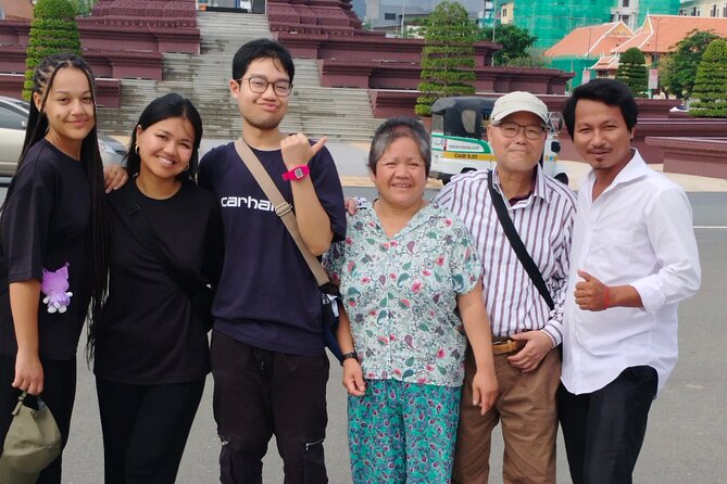 10 Stop Phnom Penh Tour by Tuk-Tuk, includes S21 & Killing Fields - Sihanouk’s statue and the Cambodia-Vietnam monument