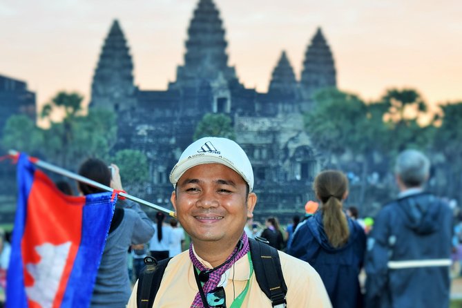 2-D Angkor temple tour with one sunrise in A/C vehicle and guide. - Day two: Angkor Wat at 5 a.m.