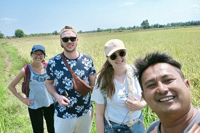 AfternoonTour.Bamboo train.killing cave with Secret bat cave - Crossing Battambang’s swinging suspension bridge