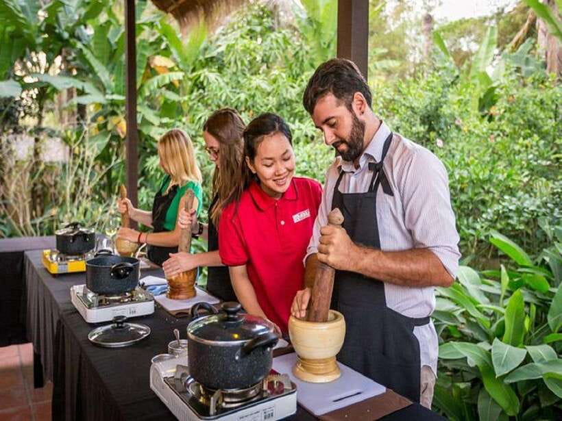 Cambodian Cooking Class - From your hotel to the market by tuk-tuk