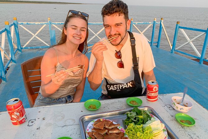 Floating Village Sunset Boat Vespa Tour / Tuk Tuk Available - Sunset on Tonle Sap from the Upper Deck
