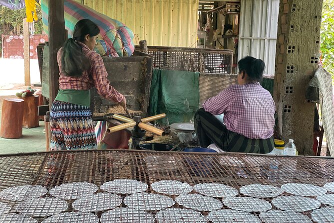 Full day tour by bicycle & tuk tuk,bamboo train,bat cave,villages - Phnom Sampov, the killing cave, and the bat flight