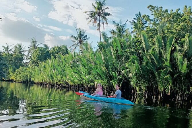 Guided Kayak trip around Green Cathedral outside Kampot, Sunset - From Epic Arts Café to the river