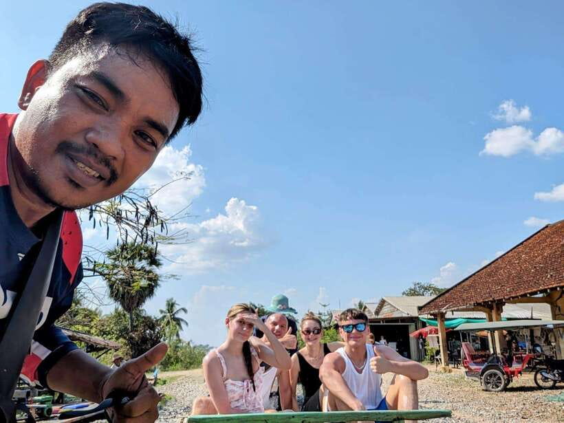 Half-day swing bridge, bamboo train, batcave & Killing cave - The bamboo train: simple, strange, and fun