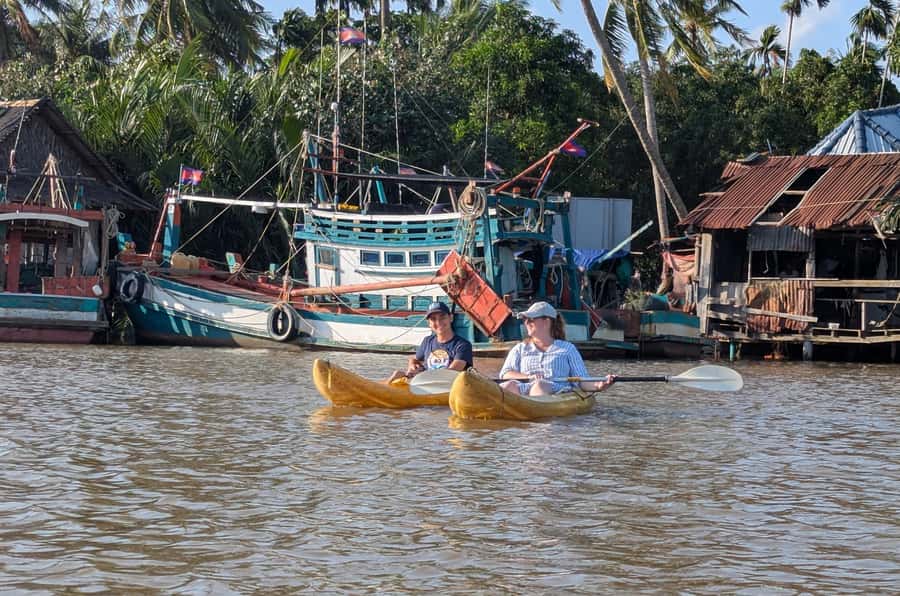 Kampot's Countryside & Kayak Tour, Pepper Farm include Lunch - Kayaking through Kampots Green Cathedral
