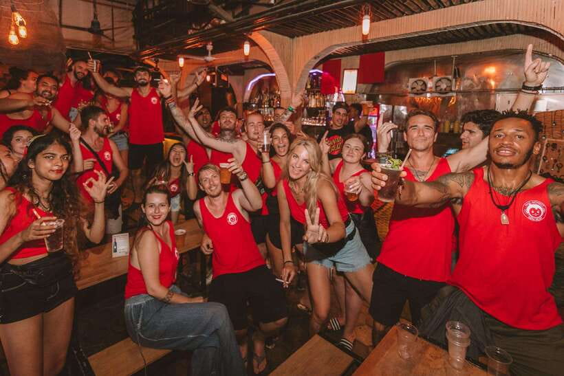 Mad Monkey Siem Reap Pub Crawl - 11 PM and the move to Pub Street