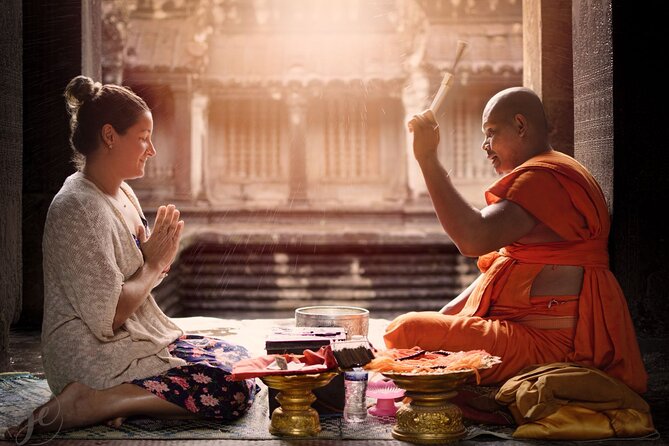 Monk Blessing Ceremony - Arriving at Wat Porkrom in Siem Reap