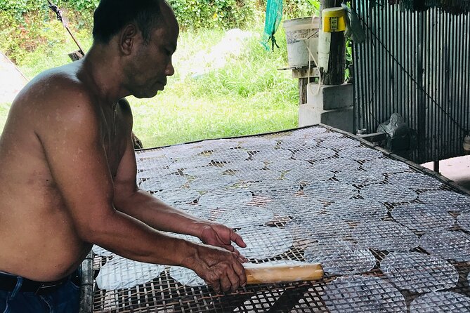 Morning village tour Livelihood tour with Local Product discover - Rice paper made in front of you