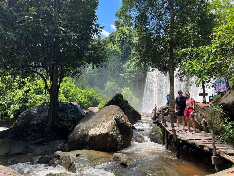 Phnom Kulen Park: Tour with Elephant Forest from Siem Reap - Waterfalls, cliffs, and a reclining Buddha