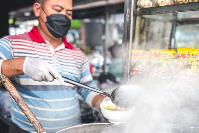 Phnom Penh Morning Market & Food Tour by Tuktuk - Includes All Food & Drinks! - Stop one: coffee and noodle soup at 8:30 am