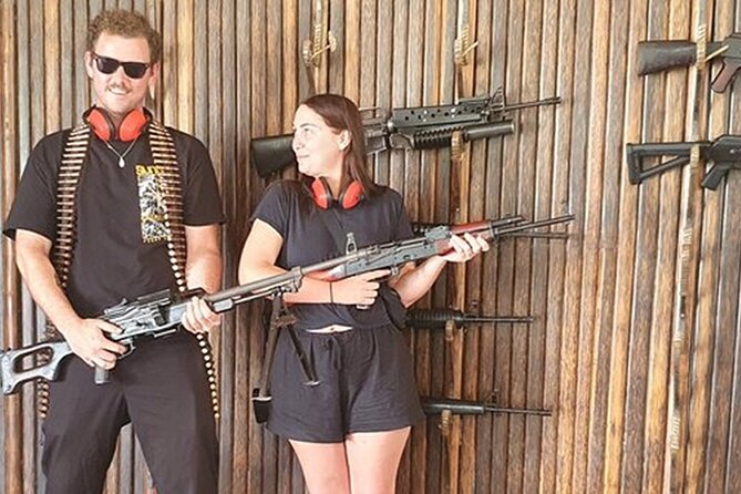 Phnom Penh Outdoor Shooting Range - The briefing, earmuffs, and first shots