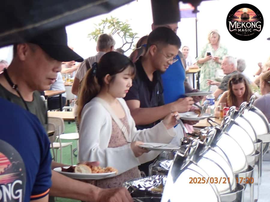 Phnom Penh: Sunset Cruise with Unlimited Beers & BBQ Buffet - Boarding the boat before the 5pm departure