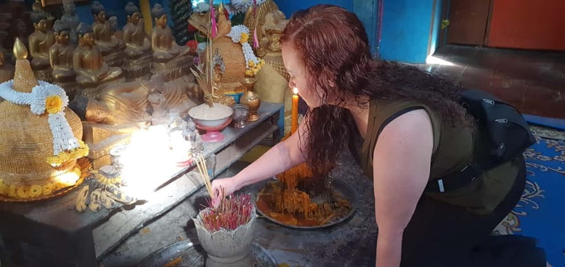 Siem Reap Cambodian Buddhist Water Blessing and Local Market - Learning what a Cambodian water blessing means