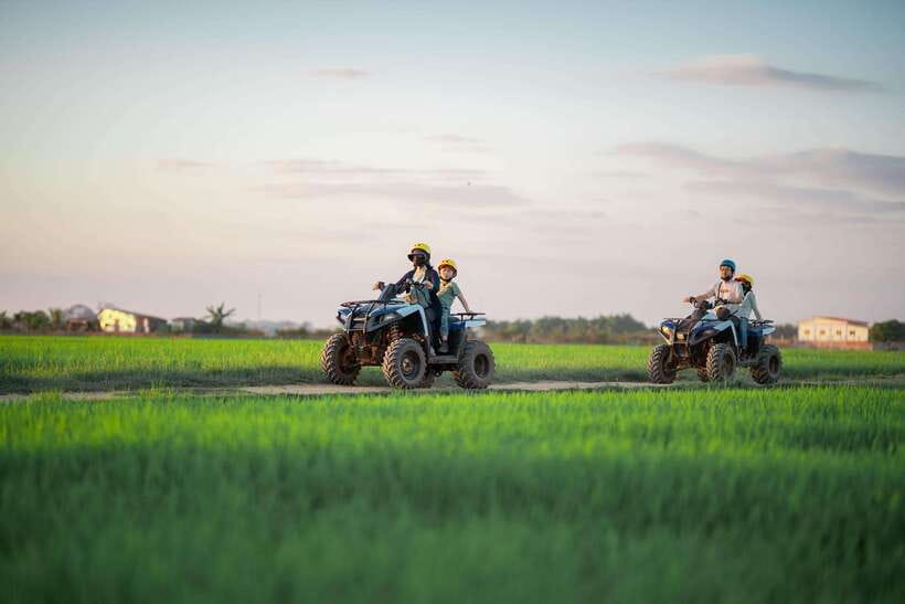 Siem Reap: Countryside Khmer village Tour by Quad Bike & ATV - Rice fields, thatched homes, and village roads