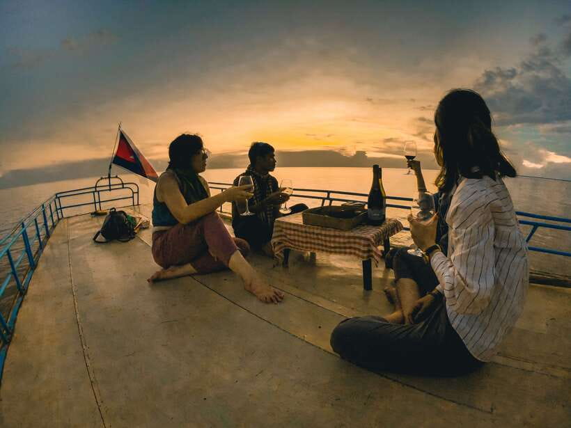 Siem Reap Floating Village Sunset Jeep Tour or SUV Car - A traditional village and a monastery