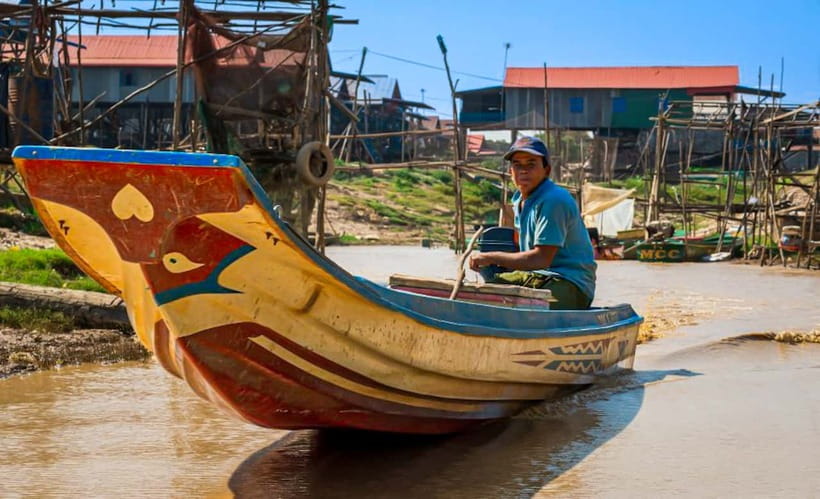 Siem Reap: Kampong Phluk Floating Village Tour with Boat - The boat ride toward Tonle Sap