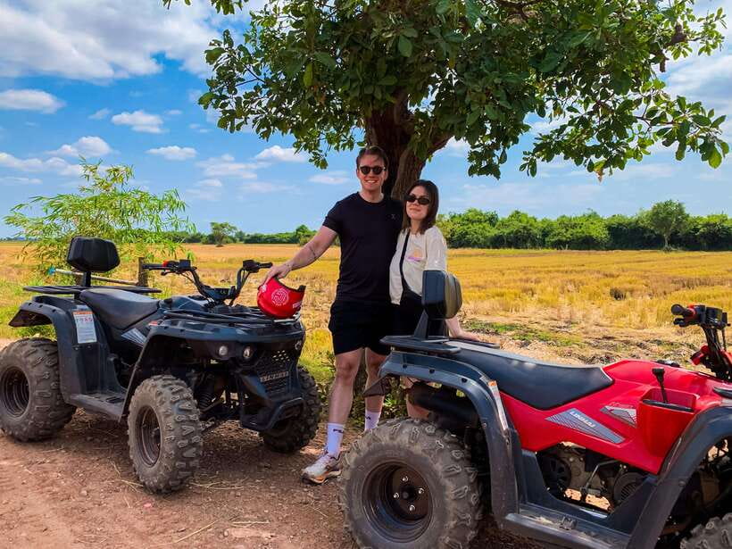 Siem Reap: Khmer Village and Fish Farm ATV Tour - Colorful Buddhist temples along the way
