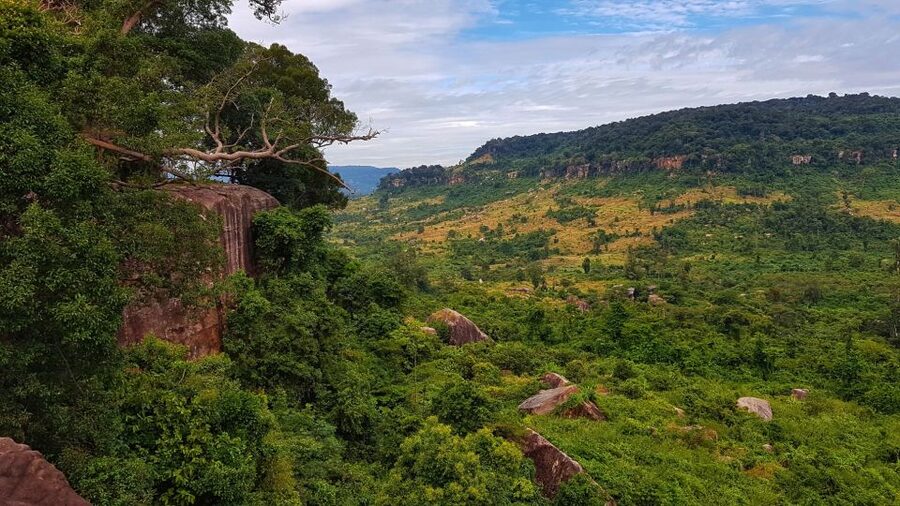 Siem Reap: Magical Kulen Mountain by Cambodiajeep - Swimming beneath the waterfall